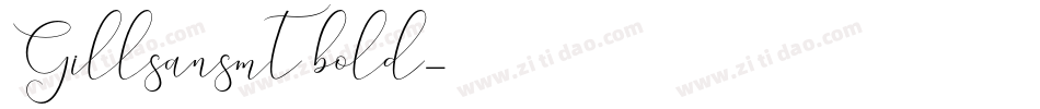 Gillsansmt bold字体转换